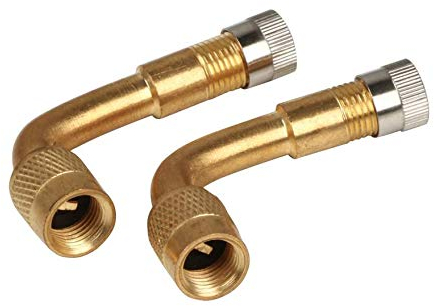 Liseng 2 valvole di Estensione per Pneumatici piegati a 90 Gradi, in Metallo, per Bicicletta, Scooter