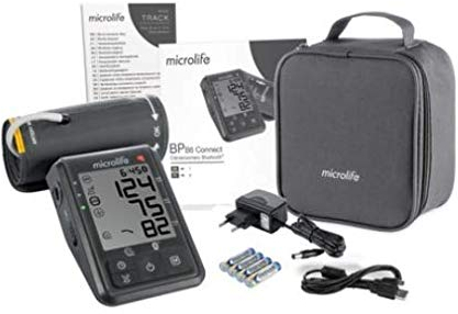 Microlife BP B6 Connect Bluetooth Blood Pressure Monitor with AFIBsens Detection | BIHS Approved & MAM Technology | 2 User Memory | Includes M-L Upper Arm Cuff (22-42cm)