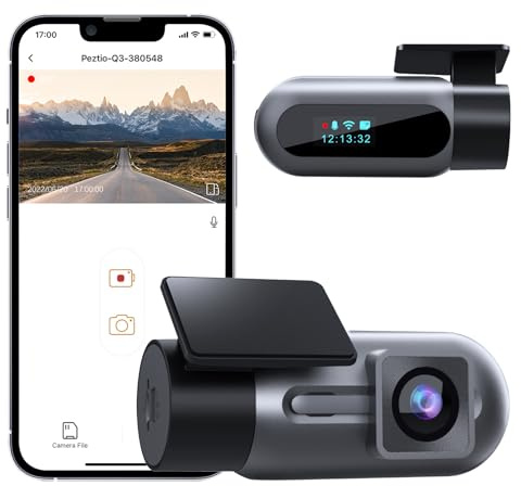 ARIFAYZ Dash Cam WiFi FHD 1080P Car Camera, Front Dash Camera for Cars, Mini Dashcams for Cars with Night Vision, 24 Hours Parking Mode, WDR, Loop Recording, G-Sensor, APP, Support 128GB Max