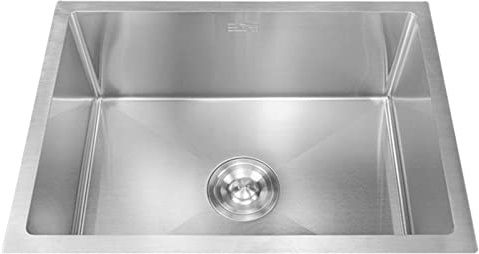 Lavello da Cucina Monovasca Grande Monolavello da Incasso Lavabo Sottopiano Adatto per Cucina Bar Isola Balcone (Color : Silver, S : 75 * 45 * 21CM)