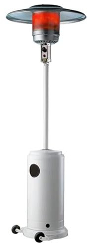 MBH - Riscaldamento esterno per terrazze alberghiere, riscaldamento esterno a gas butano tipo fungo per terrazze da bar e ristorante - bianco
