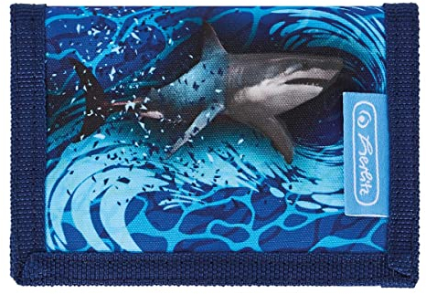 Herlitz Kinder Geldbörse / Geldbeutel / Portemonnaie / Hai