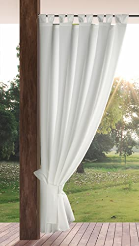 Eurofirany GARDEN Tenda da sole per esterni con passanti - 1 pezzo. Tende da sole impermeabili per terrazze, gazebo, pergolato, patio, balcone, protezione solare e privacy, 155x220 cm, colore: bianco