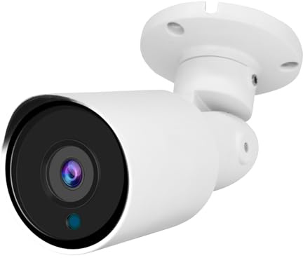 Tennoz 5MP PoE IP Bullet Camera Outdoor, H.265 PoE IP Security Camera with 2.8mm Lens, 80ft Night Vision, 105° Wide Angle, Compatible with Third-Party NVRs and Software