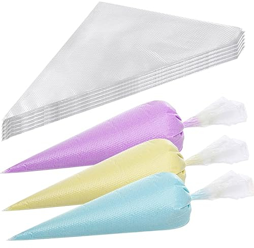 BELSVOR 100 Stück Spritzbeutel Einweg, Spritzbeutel 30CMX20CM, 100PCS Spritzbeutel, PE-Material Spritzbeutel, Spritzbeutel Geeignet für Kuchendekoration/Kekse/Kekse/Eiscreme/Gebäckdekoration