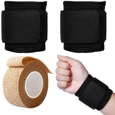 AUTUUCKEE 2Pcs Wrist Brace, Comfortable Adjustable Wrist Support With Bandage Wrap Reduce Pain, Compression Wrist Strap for Tendonitis, Arthritis, Carpal Tunnel, Sports Injuries, Working Out Fitness