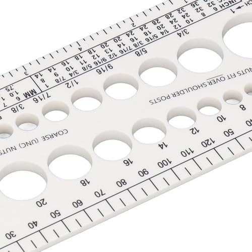 Misuratore di Filettatura per Dadi e Bulloni, Misuratore di Dadi e Bulloni per Dadi e Filettature Misura Bulloni Metrici e Imperiali e Dadi e Viti per Officina o Filettatura