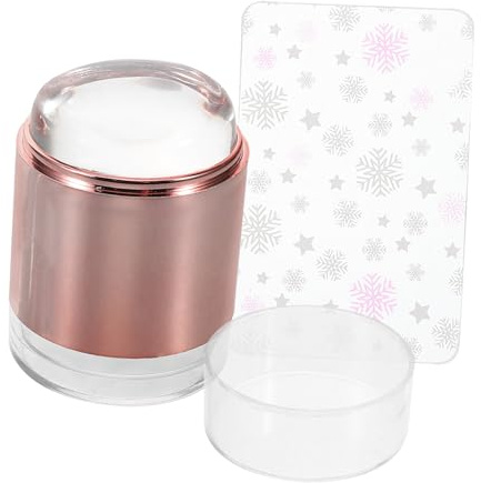 FOMIYES Ensemble à Ongles Modèle De Plaque Applicateur De Cils Pour Faux Cils Outils D'art D'ongle Grattoir à Carreaux Modèle De Gelée Carton à Vin Rose Gold Plastique