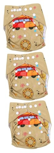 Toyvian 3 Piezas de bebé reutilizables para bebés impermeables para bebés pantalones de para pañal a prueba de fugas pañal de bebé lana de algodón