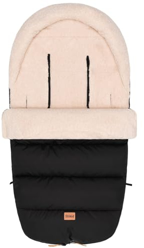Fillikid Winterfußsack Atlas Teddy Exklusiv | Kinderwagen Fußsack mit kuscheligem Teddy-Innenfutter | Wind- & wasserabweisend, pflegeleicht, warm & komfortabel | Kompatibel mit Buggy & Kinderwagen