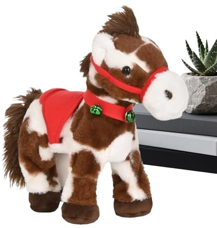 Cavallo Elettrico Che Cammina | Morbido Realistico Rilassante,Cavallo Elettrico Scodinzolante Giocattolo Per Bambini,Per Appartamento Soggiorno Camera Viaggio Bambini Adolescenti Oltre 3 Anni