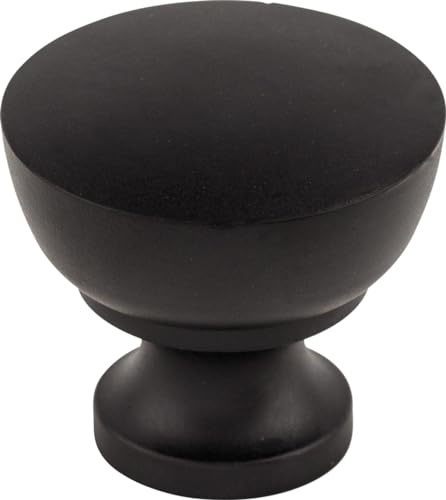 Top Knobs M1120 Dakota Collection 1-1/4 Bergen Knob, Flat Black