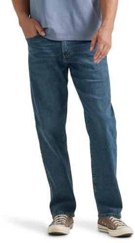 Wrangler Authentics Men's Comfort Flex Waist Relaxed Fit Jean, Smoke, 40W X 34L