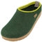 HAFLINGER Grizzly Kris Filzpantoffel Hausschuh Filzclog Grün (Eibe 335), Gr.36