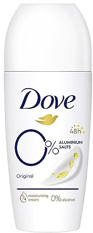 Dove Deodorant Roll-On original 0% deodorant utan aluminiumsalter med 48 timmars skydd mot kroppslukt 50 ml