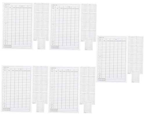 MAGICLULU 5 Sätze Golf-scorekarten Tragbar und Doppelseitiger Druck Sportprüfungszubehör Wettkampfzubehör 10 Stück * 5