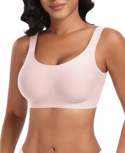Ganado Sujetadores Mujer sin Aros Sujetador con Relleno Push up Básicos Bralette Cuello en U