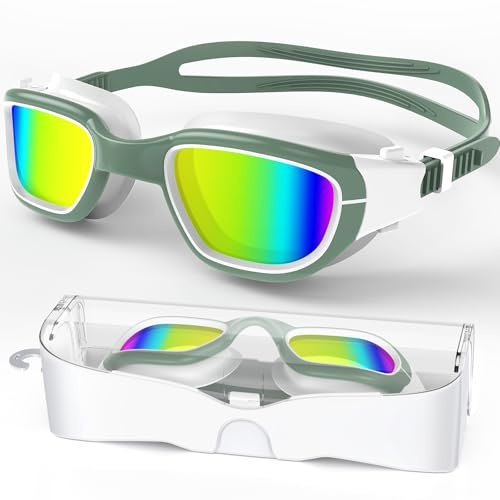Zeligerstar Polarisiert Schwimmbrille, Anti-Beschlag Swimming Goggles für Erwachsene Jugendliche, Polarisierte UV-Schutzbrille Schwimmbrillen für Herren und Damen
