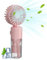 Portable Hand Fan with Mist Spray, Handheld Misting Fan, with Transparent Tank Water Replenisher, Mini Foldable Fan Portable Hand Standing Up - Ultra Quiet Lightweight for Travel (Pink)
