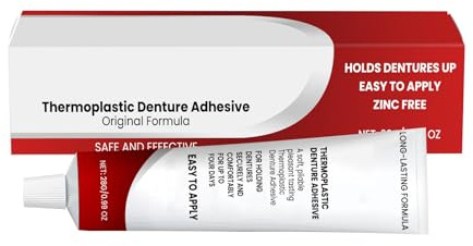 Gel Adhésif pour Prothèses Dentaires,Colle pour Prothèses Dentaires,Colle Thermoplastique,Fixation des Prothèse Dentaire pour un Confort Accru 28G