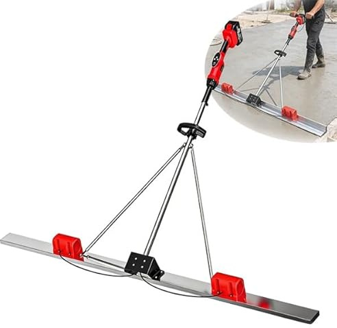 Kit di attrezzi per massetto in calcestruzzo, senza fili, in acciaio inox, da 177,8 cm, alimentato a batteria, con motore brushless a 9 velocità per finitura e livellamento delle superfici
