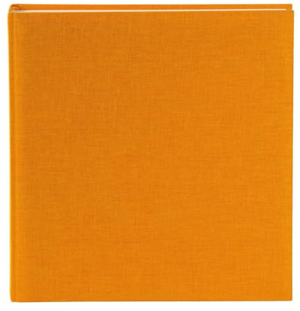 Goldbuch Summertime 27 705 - Álbum de fotos amarillo con 60 páginas blancas, libro de fotos jumbo con cubierta de lino y cristal, álbum de fotos para pegar hasta 336 imágenes, álbum de memoria de 30 x