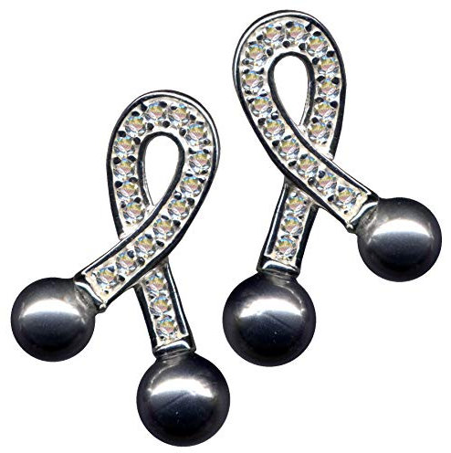 OHRRINGE mit Perlen und Zirkonia/Echt Silber 925 / Jugendstil Design/Steinfarbe: transparent weiss/modern extravagant/Online Shop Schmuck kaufen / 58091