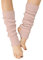 AWOCAN Women Winter Extra Soft Over Knee High Footless Knitted Stirrup Leg Warmers for Yoga Ballet Dance (Nude Pink)