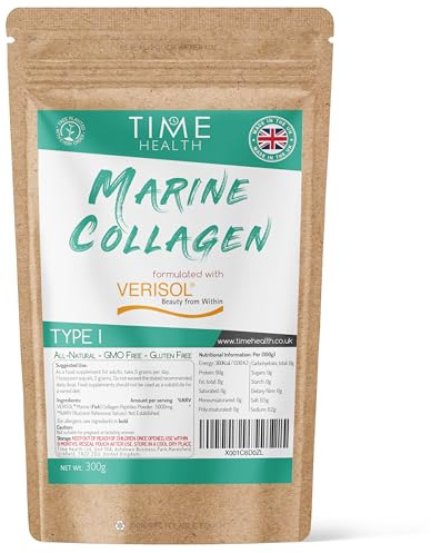 VERISOL® Marine Collagen Peptides Powder - 300g - Type I - High in Protein - Clinically Studied - for Skin, Hair, Nails, Joints, Bones - Wild Caught - Hydrolyzed