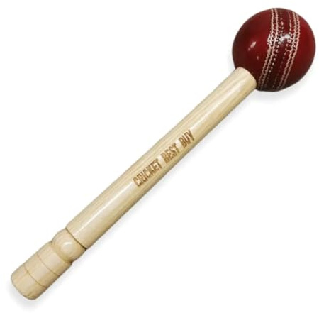 Cricket Best Buy CBB Cricket Bat Mallet - Cricket Bats Wooden Mallet Hammer Leather Ball, Heavy Duty Knocking Mallet Bat Hammer with 13 Inches Handle, Wooden Mallet