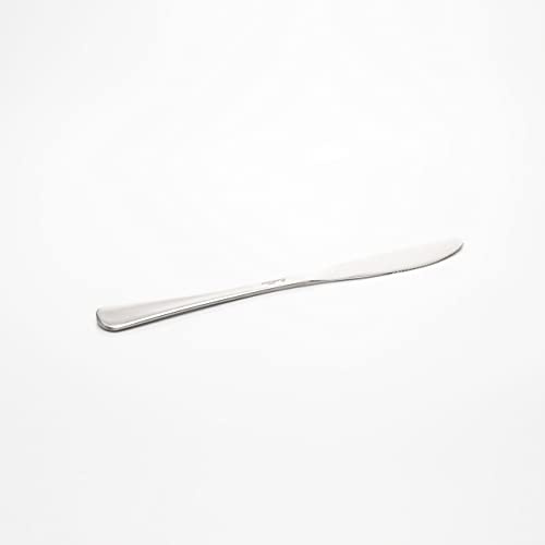 Zanetti Set 12 Coltelli da tavola in acciaio inox 18/C, Modello Boston, acciaio lucido e resistente, confezione da 12 pezzi, made in Italy