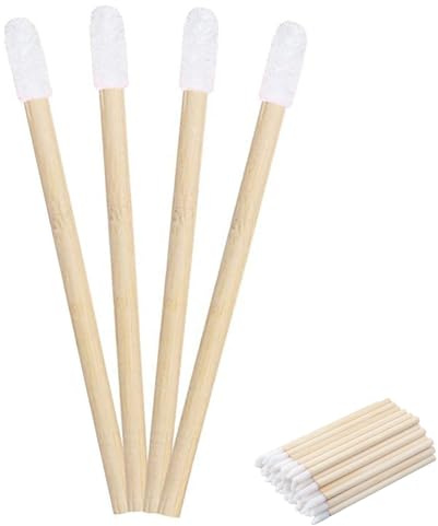 50PCS Bamboo Lip Brushes, Disposable Lip Wand Brushes, Lip Gloss Applicators, Lipstick Gloss Wands Applicator Perfect Makeup Tool Kits