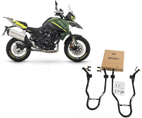 Coppia di cavalletti alzamoto alza moto per alzare sollevare la ruota posteriore e anteriore del della BENELLI TRK 702