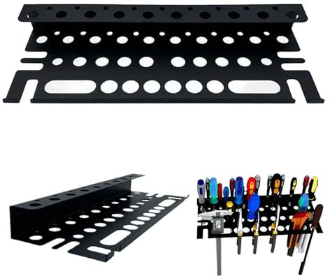 Chingcoo Werkzeug Organizer für schraubenzieher, 40cm Werkbank Werkzeugständer Wandmontierter Werkzeug-Organizer Kleiner Werkzeug für Werkstatt, Schuppen, Garage, Zuhause (Schwarz)