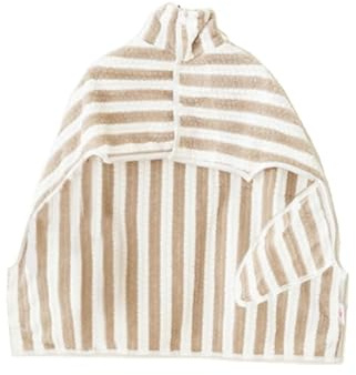 Striped Pet Bathrobe, Soft Coral Velvet Dog Towel, Pet Bath Towel, Machine Washable, Absorbent (Brown-White Stripes, S)