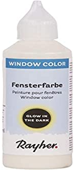 RAYHER HOBBY Rayher 38702000 Nachtleuchtfarbe easy paint , Flasche 80 ml, Leuchtet im Dunkeln