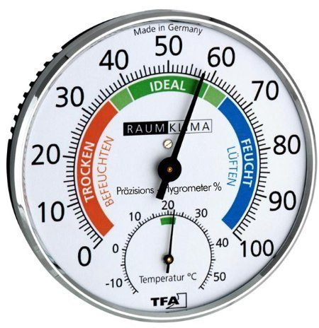 TFA 45.2030.42 Präzisions-Hygrometer Klimatest, Chrom