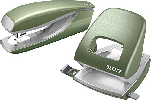 Leitz Locher (seladon grün, Locher + Heftgerät)