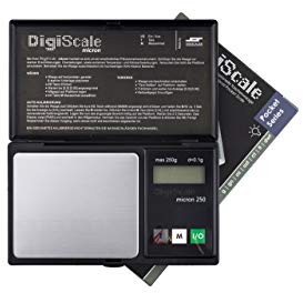 Weedness Feinwaage Waage Milligramm 0,1g/500g Micron Schwarz - Taschenwaage Digital Briefwaage Tischwaage Goldwaage Mini Grow