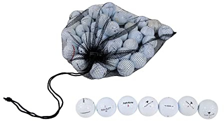 Clean Green Golf Balls Recycled & Used Top Flite Golf Balls - 48 Pack, Good Condition, Great Distance - Includes Mesh Carrying Bag