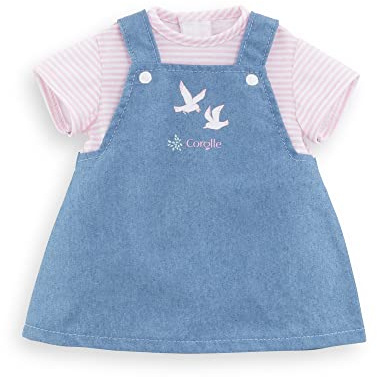 Corolle Traje de muñeca bebé de 14 Pulgadas – Jersey Junto al río Loira y Camiseta a Rayas – Trajes y Accesorios Mon Grand Poupon para muñecas de 14 Pulgadas, para niños a Partir de 2 años