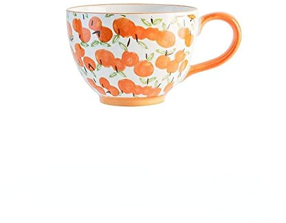 Keramisk frukostkopp Havregrynsmugg Vattenkopp med stor kapacitet Mjölkkaffekopp för kvinnor, C, 401 500 ml