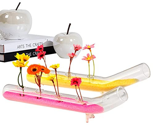 Pflanzenvermehrungsröhrchen, Hydrokulturvasen für Pflanzen, Pflanzenzucht, Reagenzglas, Pflanzenzubehör mit Ständer, Geschenke für Frauen für Hydrokultur, Haus für Gartendekoration Teksome