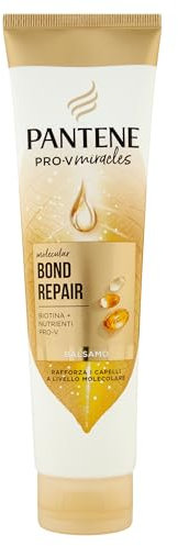 Pantene Molecular Bond Repair Balsamo con Biotina 160ml Formula Pro-V Concentrata per Capelli Danneggiati. Protegge e Lascia i Capelli Visibilmente Più Sani e Rigenerati. Arricchito con Nutrienti