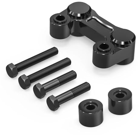 Riser Manubrio Moto Per Street Bob FXBBS 114 2021-2024 Riser Tirare Indietro Piastra Low Rider S FXLRS 117 Per Softail Slim FLSL 107 18-21 Riser Anti-Vibrazione(Black)