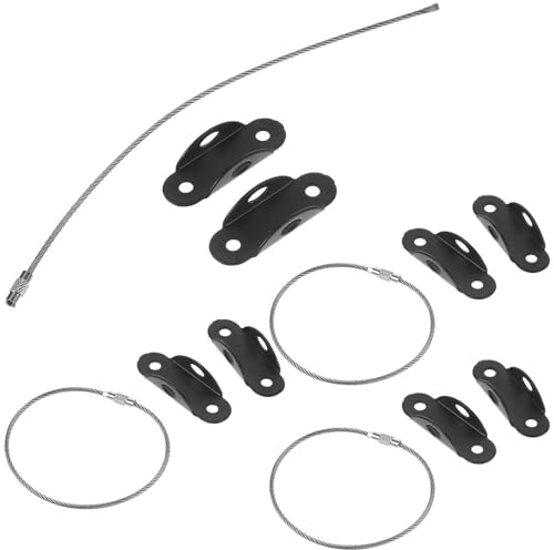 Kichvoe Anti-tip Furniture Safety Straps Stainless Steel and Alloy Material 4 Sets for Proofing Lightweight and Sturdy Furniture Wall Anchors for Wardrobes and Cabinets