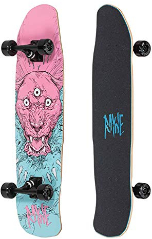 Rayne Longboards Panther Skateboard Double Kick Cruiser Rose 86,4 cm