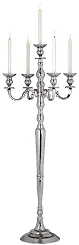 Dorre Aluminium 5-armad Kandelaber, Höjd 150 cm, Silver