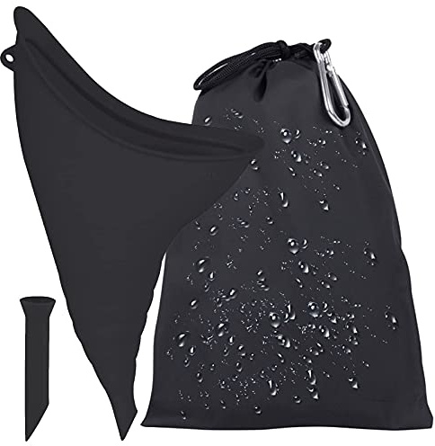 Female urinal ，travel urinal ，portable silicone funnel urinal can be reused, easy to clean and urinate outdoors, let you pee standing, very suitable for travel, outdoor, vacation camping, etc. (black)