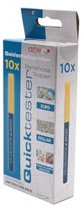 GENIE 10 x Quicktester Banknote Detector Pen (Uncomplicated Counterfeit Protection)